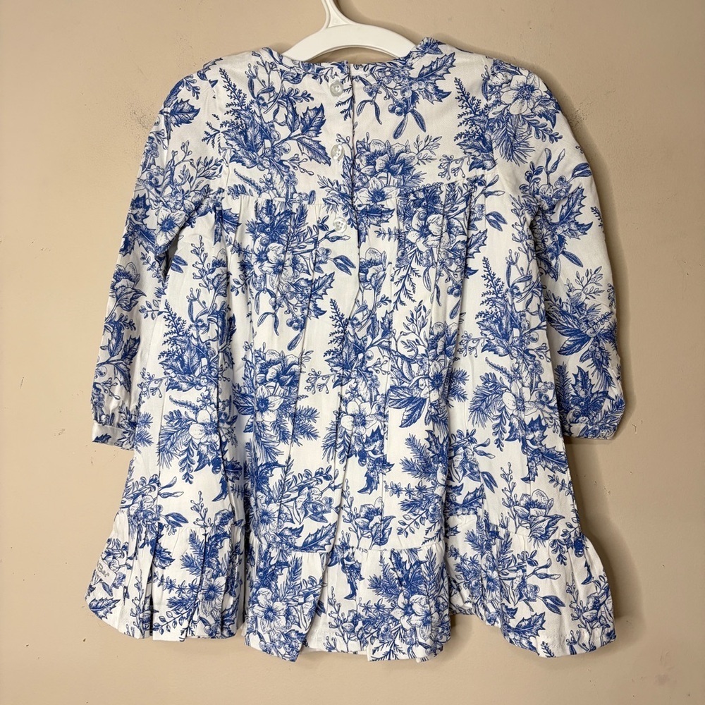 NWT RUFFLE BUTTS Winter Bliss Toile Ruffle Hem Dress, 2T - Picture 5 of 12